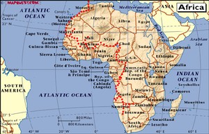 Reiseroute unserer Afrikareise